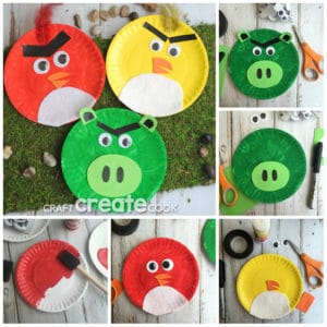 Angry Birds Paper Plate Kids Craft - Craft Create Cook