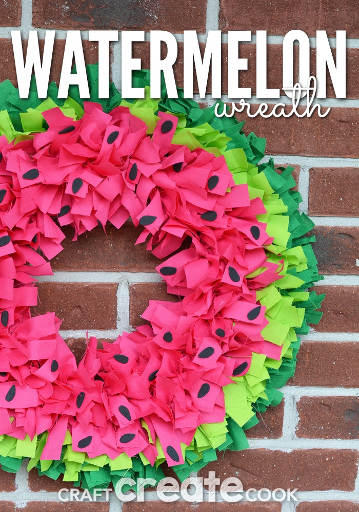 Watermelon Wreath - Craft Create Cook