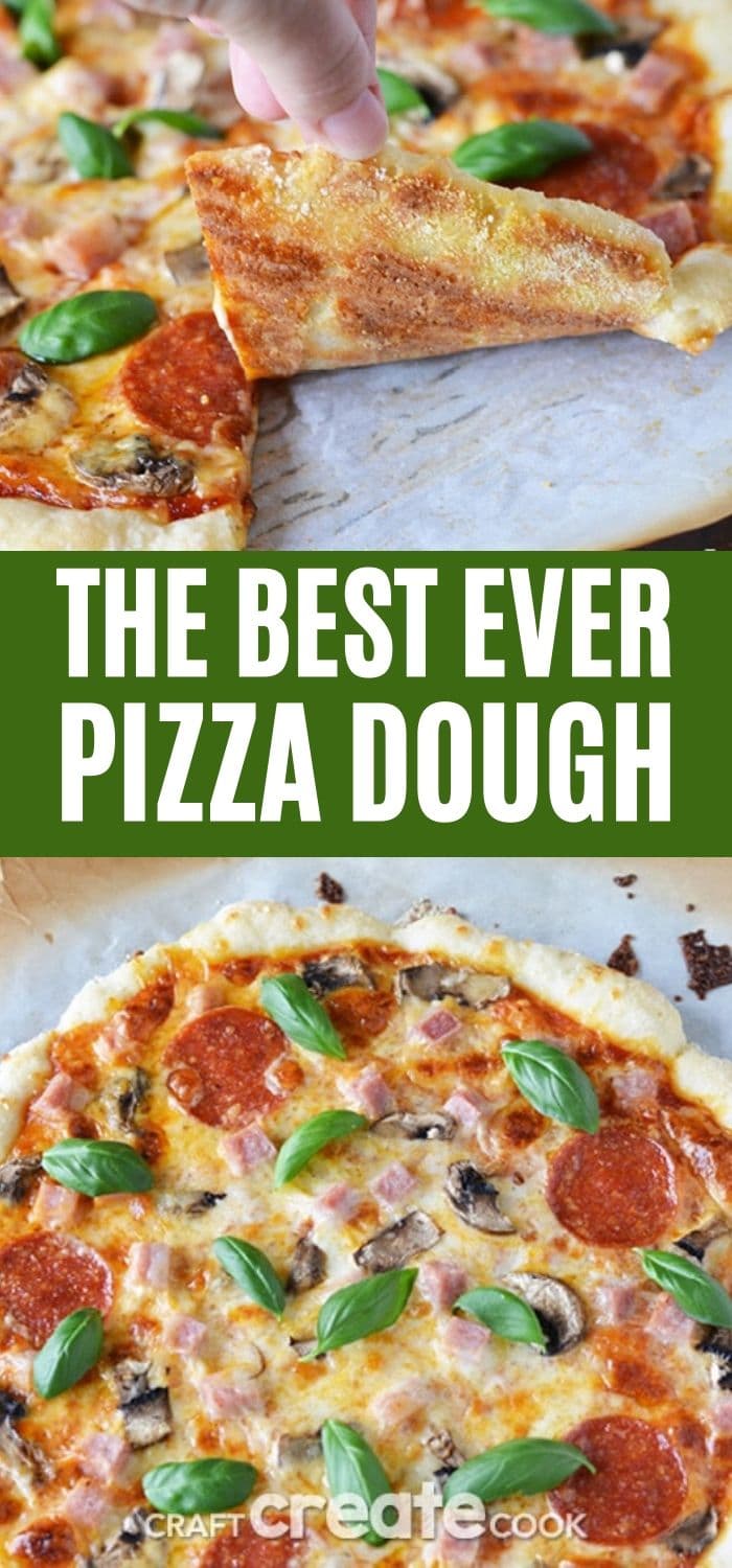 Homemade 2 Ingredient Pizza Dough - Craft Create Cook