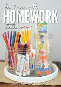 Fun and Easy DIY Homework Station - Craft Create Cook