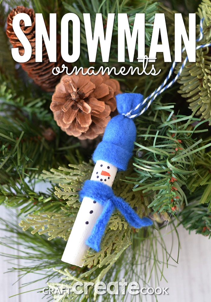 Easy Snowman Ornaments - Craft Create Cook