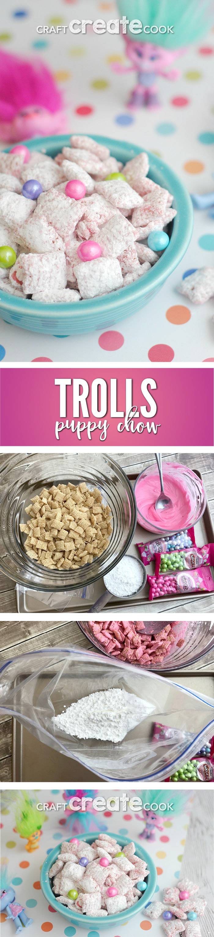 Trolls Puppy Chow Recipe - Craft Create Cook