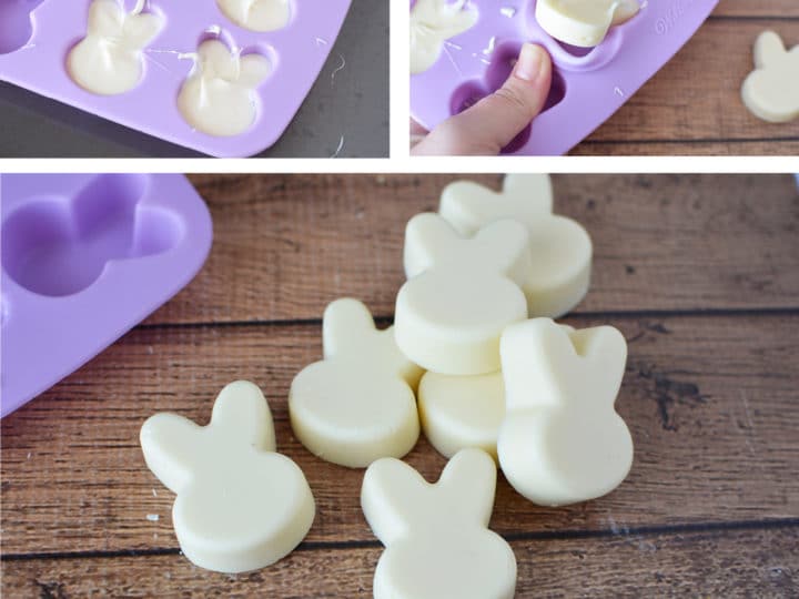 Chocolate Mold Easter Bunnies Using Sculptamold - Crafty Sisters