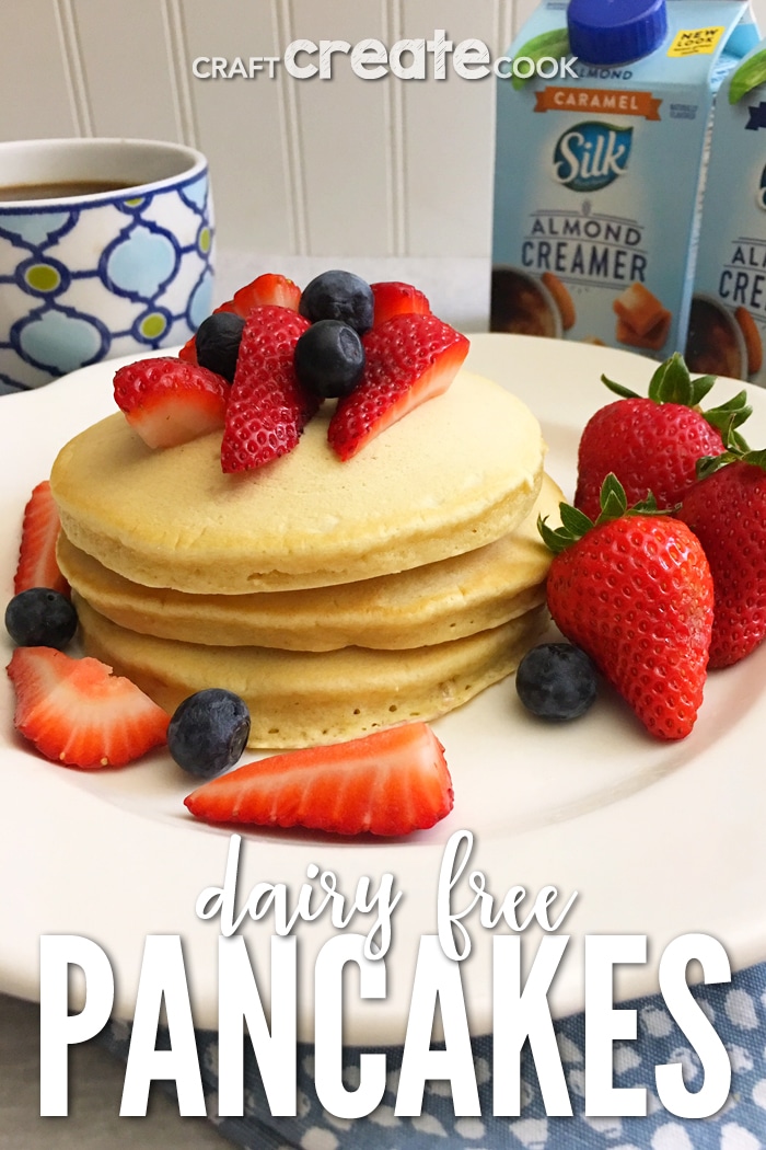 Light and Fluffy Dairy Free Pancakes - Craft Create Cook