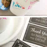Try our Easy to Make Teacher's Gift with Free Printable because your child's teacher probably doesn't need anymore coffee mugs.