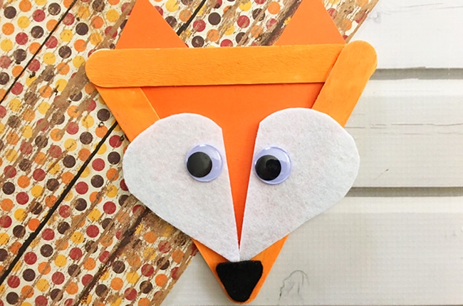 Popsicle stick fox tutorial - Craftionary