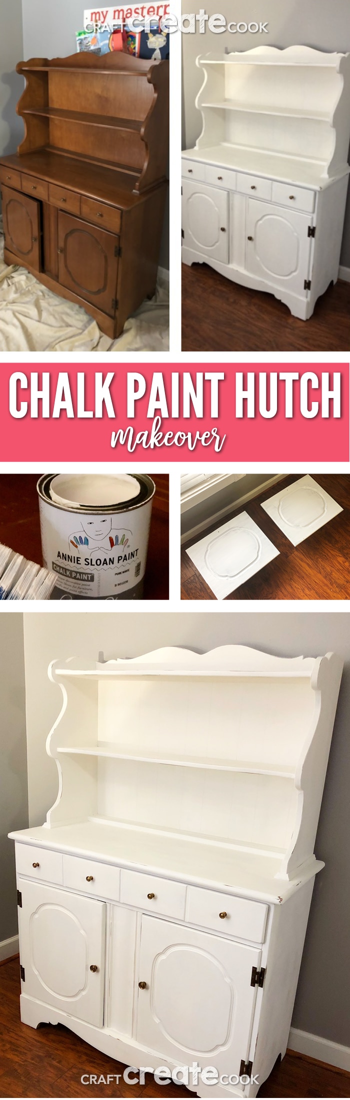 Chalk Paint Hutch Makeover - Craft Create Cook