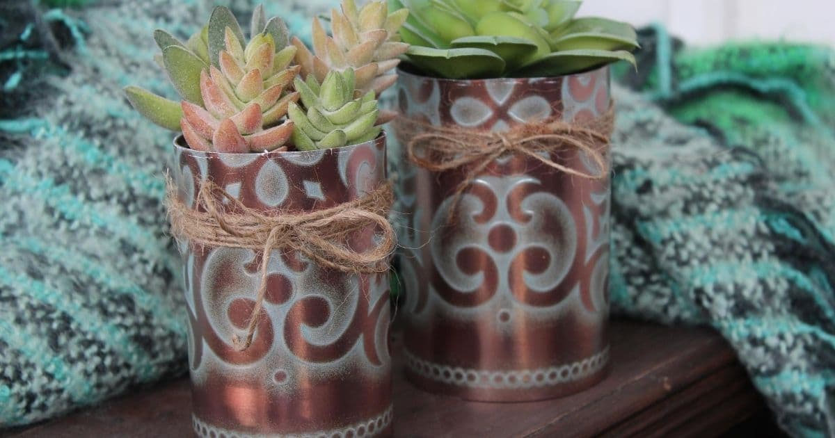 Plastic Straw Craft: DIY Faux Copper Planter