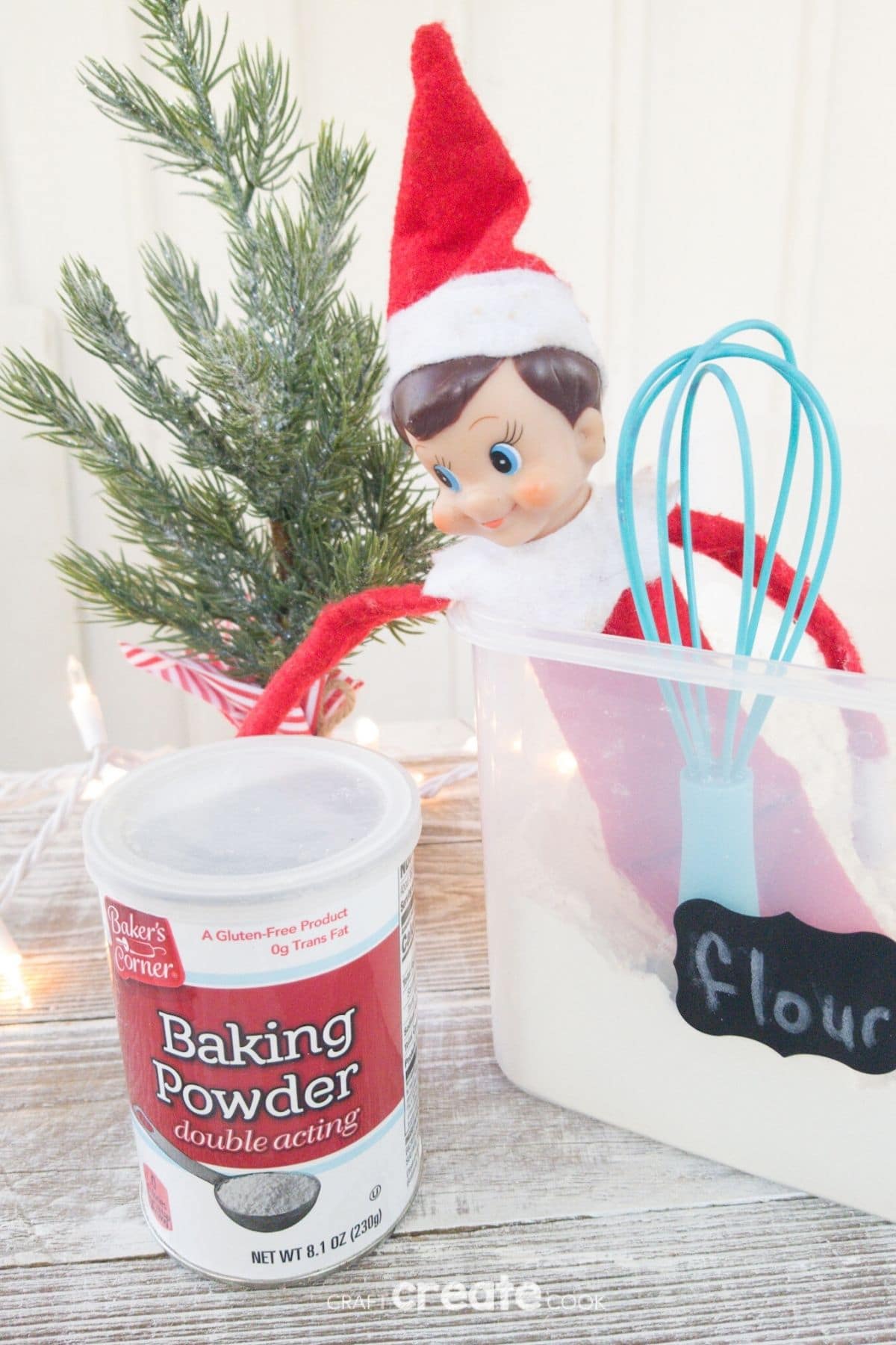 Last Minute Elf on the Shelf Bakes a Cake Idea - Craft Create Cook