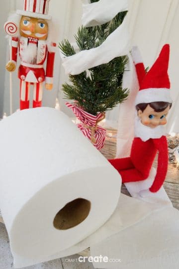 Elf on the Shelf Wasting Toilet Paper - Craft Create Cook