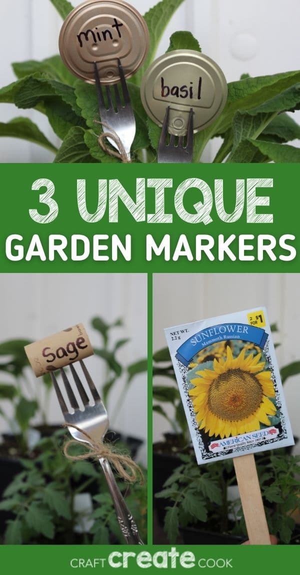 3 Easy Garden Marker Ideas Kids Can Make - Craft Create Cook